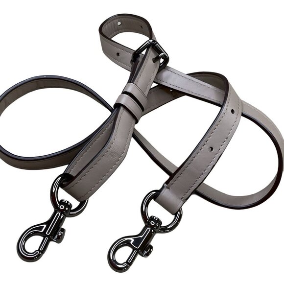 Coach Taupe Leather Replacement Handbag Strap Gunmetal Hardware 42” Adjustable - Picture 1 of 7